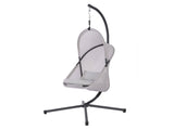 Crush Light Gray Outdoor Swing Chair w/Stand - Ornate Home
