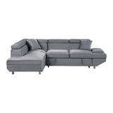 Cruz Gray 2-Piece Sectional with Left Chaise - Ornate Home