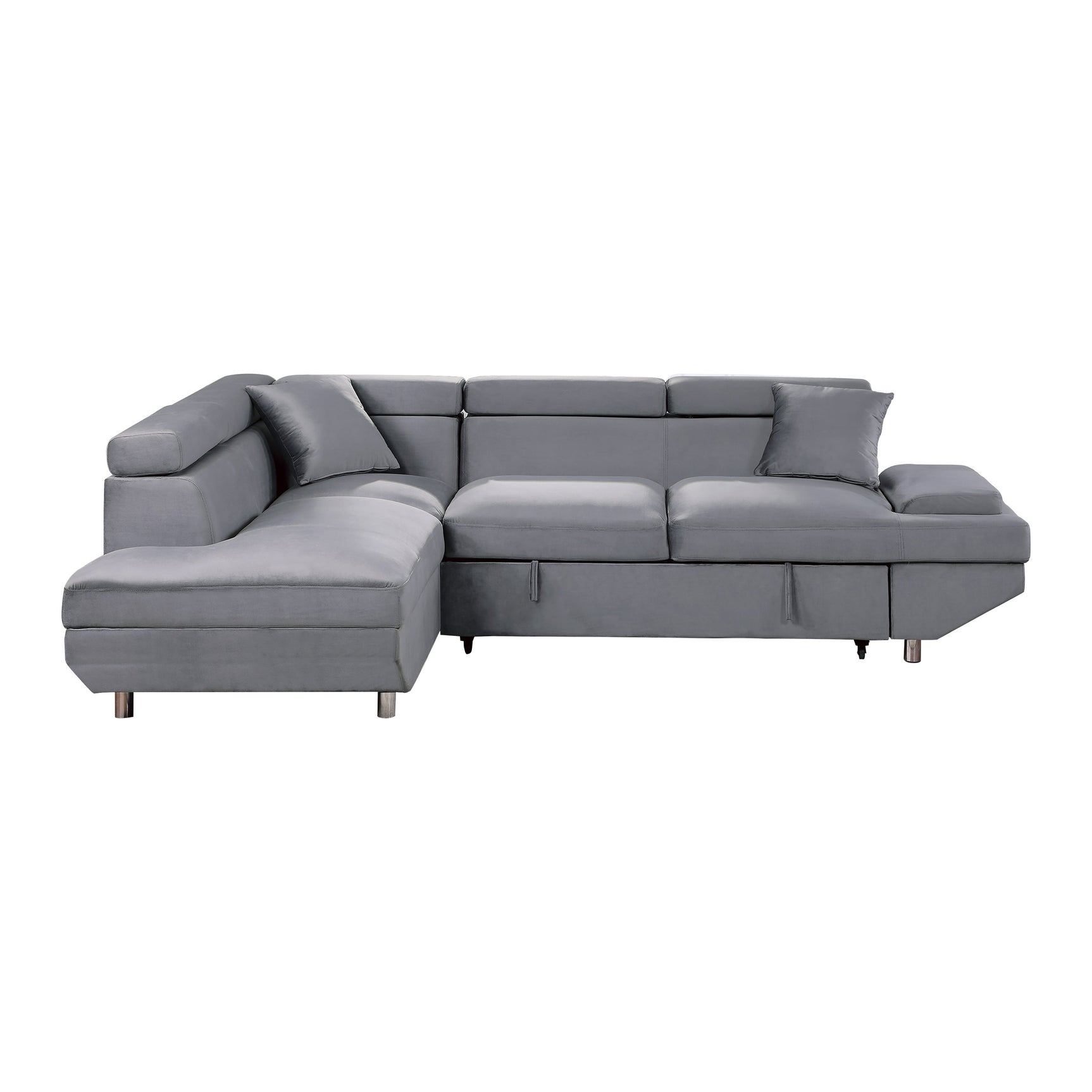 Cruz Gray 2-Piece Sectional with Left Chaise - Ornate Home