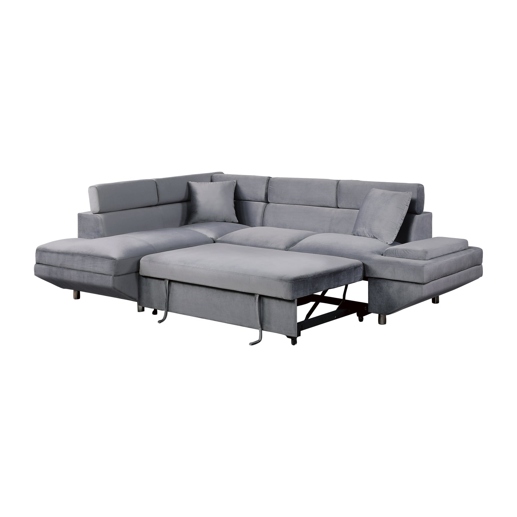 Cruz Gray 2-Piece Sectional with Left Chaise - Ornate Home