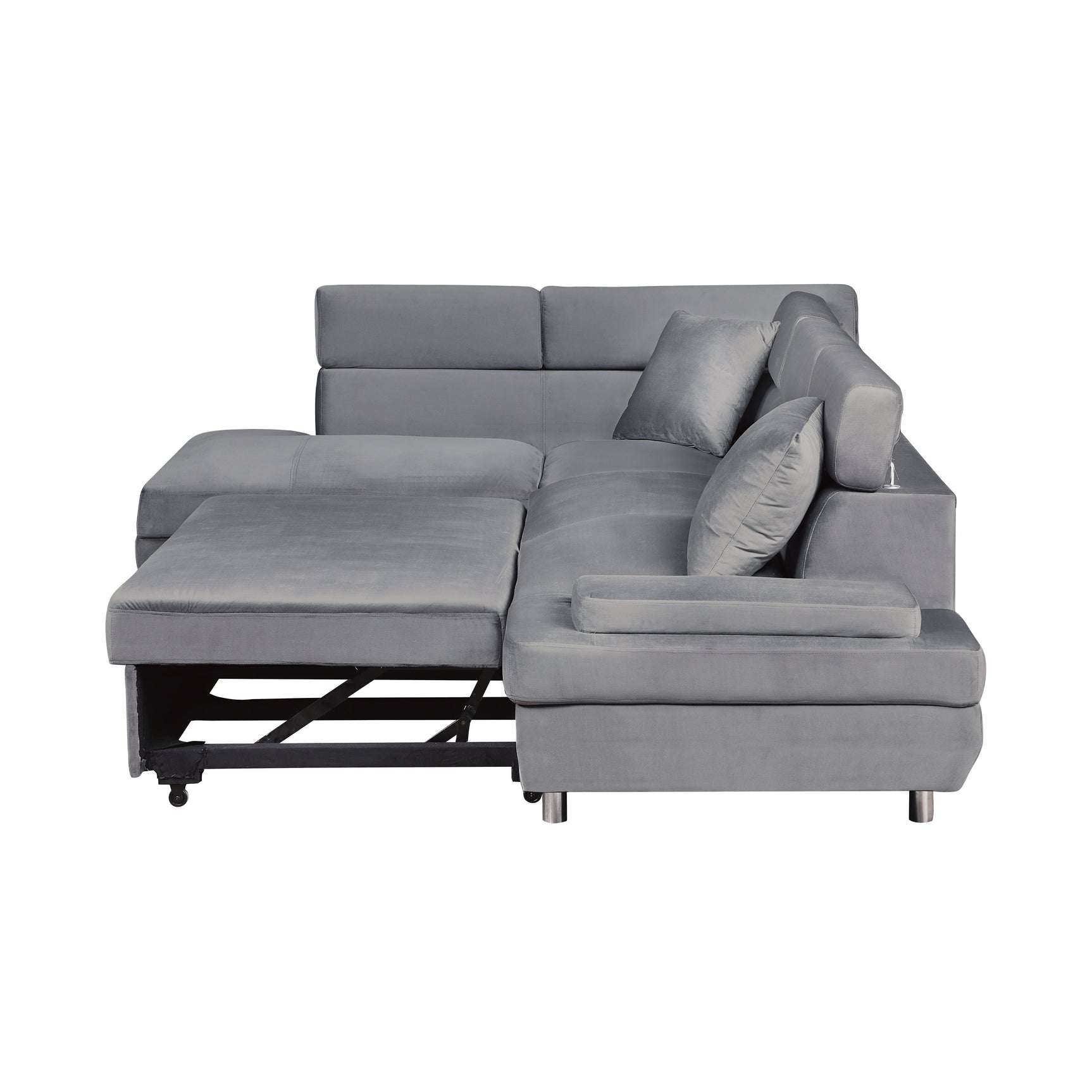 Cruz Gray 2-Piece Sectional with Left Chaise - Ornate Home