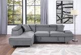 Cruz Gray 2-Piece Sectional with Left Chaise - Ornate Home