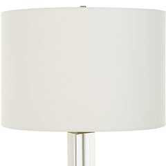 Crystal Column Brass Table Lamp - Ornate Home