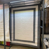 Crystal Cream/Gray Modern Bordered Indoor Non Slip Area Rugs - Ornate Home