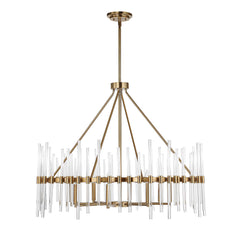 Crystal Stick Brass 8 Light Chandelier - Ornate Home