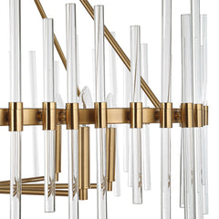Crystal Stick Brass 8 Light Chandelier - Ornate Home