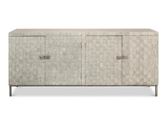 Cubist Grey Four Door Sideboard - Ornate Home