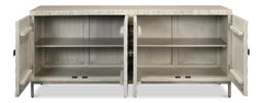 Cubist Grey Four Door Sideboard - Ornate Home