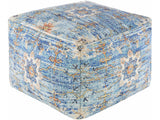 Cuddington Sky Blue Woven Pouf - Ornate Home