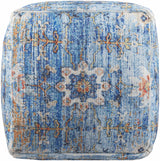 Cuddington Sky Blue Woven Pouf - Ornate Home