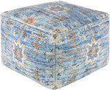 Cuddington Sky Blue Woven Pouf - Ornate Home