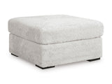 Cuddle Arctic Plush Oversized Accent Ottoman - Ornate Home