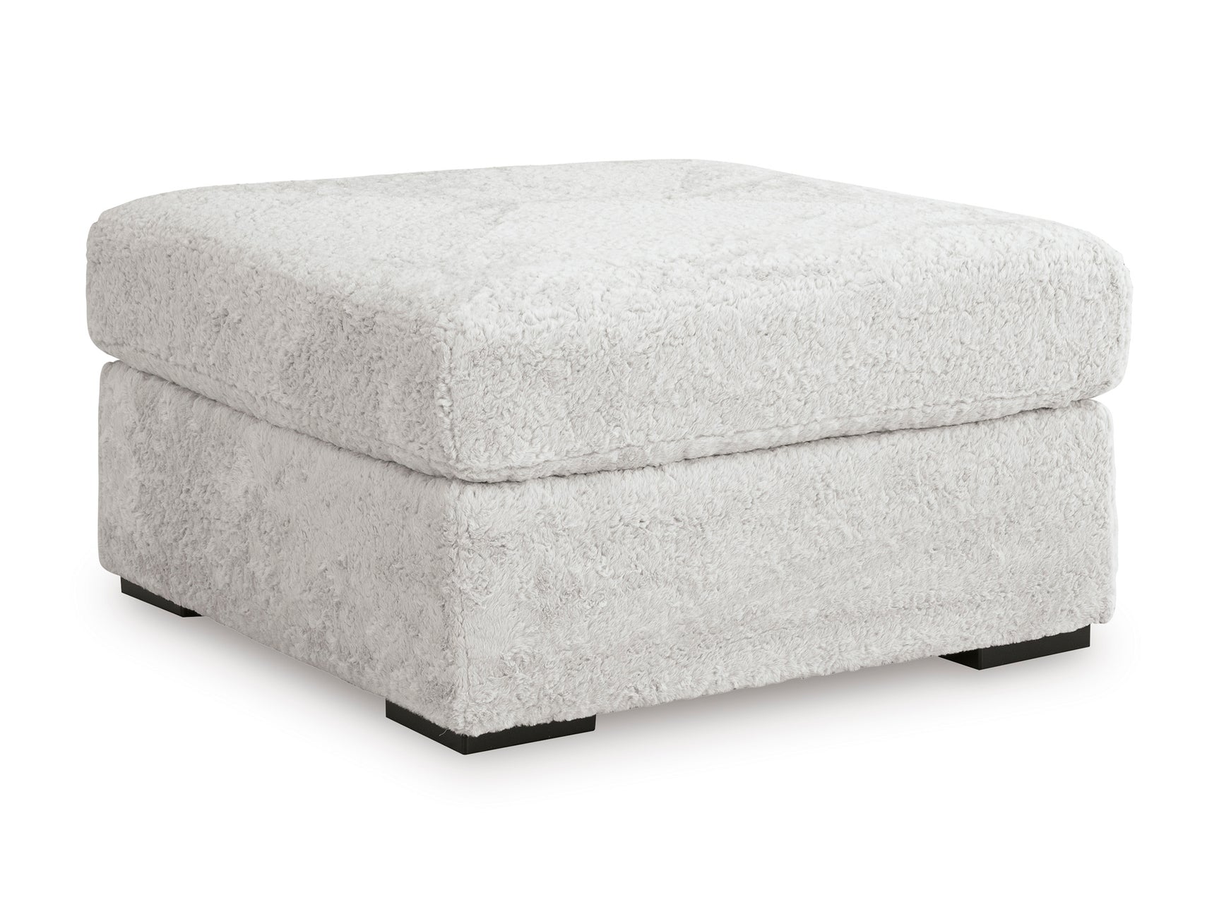 Cuddle Arctic Plush Oversized Accent Ottoman - Ornate Home