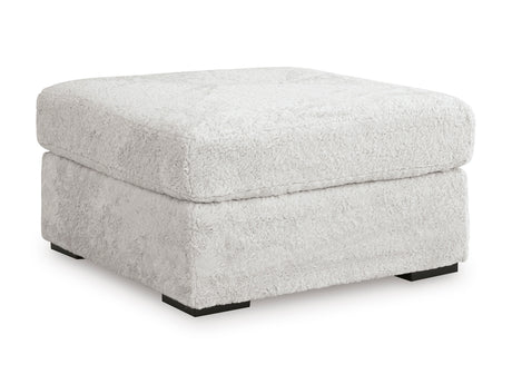 Cuddle Arctic Plush Oversized Accent Ottoman - Ornate Home