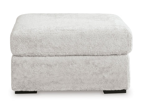 Cuddle Arctic Plush Oversized Accent Ottoman - Ornate Home