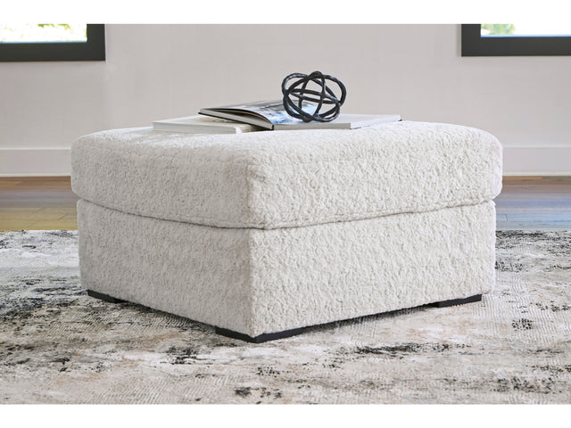 Cuddle Arctic Plush Oversized Accent Ottoman - Ornate Home