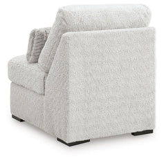 Cuddle Plush Arctic 3-Piece Sectional, Chair and Ottoman - Ornate Home