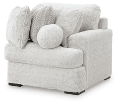 Cuddle Plush Arctic 3-Piece Sectional, Chair and Ottoman - Ornate Home