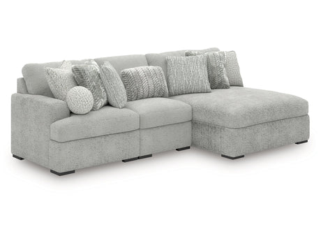 Cuddle Plush Arctic 3-Piece Sectional with Chaise - Ornate Home