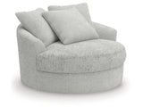 Cuddle Plush Arctic Oversized Swivel Accent Chair - Ornate Home