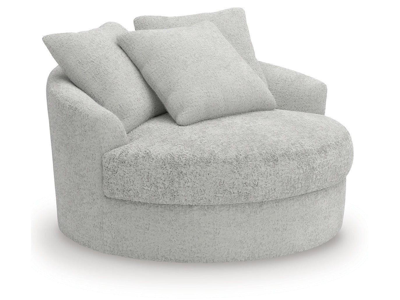 Cuddle Plush Arctic Oversized Swivel Accent Chair - Ornate Home