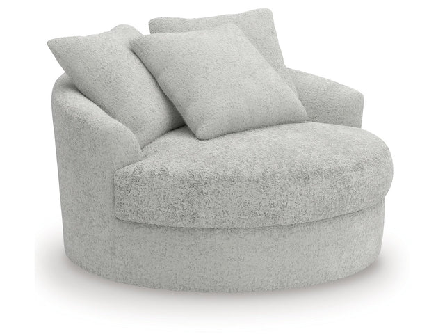 Cuddle Plush Arctic Oversized Swivel Accent Chair - Ornate Home