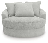 Cuddle Plush Arctic Oversized Swivel Accent Chair - Ornate Home