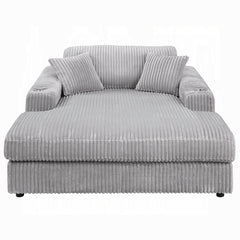 Cuddler Beige Mega Chaise Lounge w/ Dual Cupholders - Ornate Home