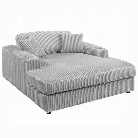 Cuddler Beige Mega Chaise Lounge w/ Dual Cupholders - Ornate Home
