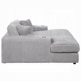 Cuddler Beige Mega Chaise Lounge w/ Dual Cupholders - Ornate Home