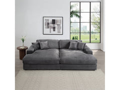 Cuddler Dark Gray Mega Double Chaise Lounger - Ornate Home