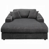 Cuddler Gray Mega Chaise Lounge w/ Dual Cupholders - Ornate Home