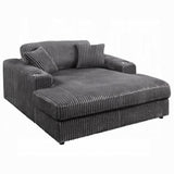 Cuddler Gray Mega Chaise Lounge w/ Dual Cupholders - Ornate Home