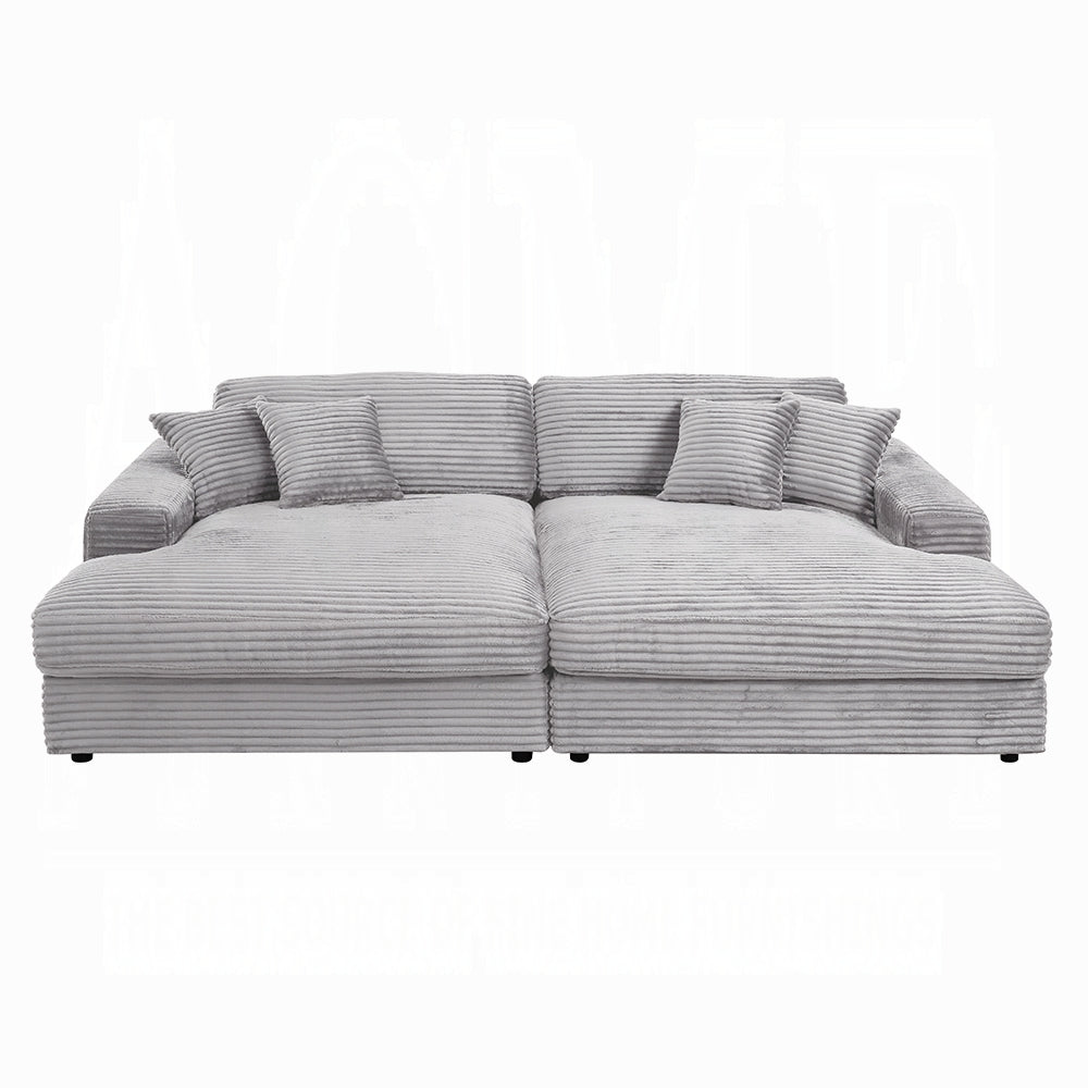 Cuddler Light Gray Mega Double Chaise Lounger - Ornate Home