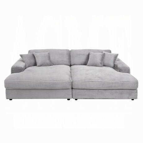 Cuddler Light Gray Mega Double Chaise Lounger - Ornate Home