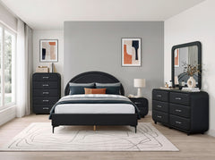 Cuero Charcoal Full Platform Bed - Ornate Home