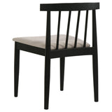 Cullen Black/Wheat Dining Side Chair Upholstered Seat (Set of 2) - Ornate Home