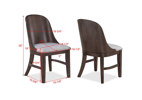 Cullen Espresso Dining Chair (Set of 2) - Ornate Home