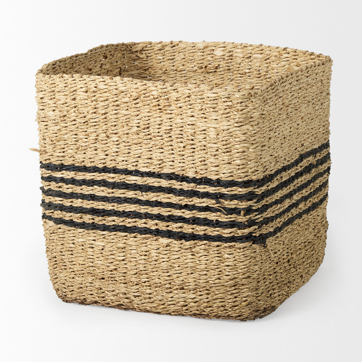 Cullen Gray Twisted Seagrass Square Basket (Set of 3) - Ornate Home