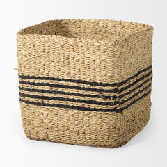 Cullen Gray Twisted Seagrass Square Basket (Set of 3) - Ornate Home