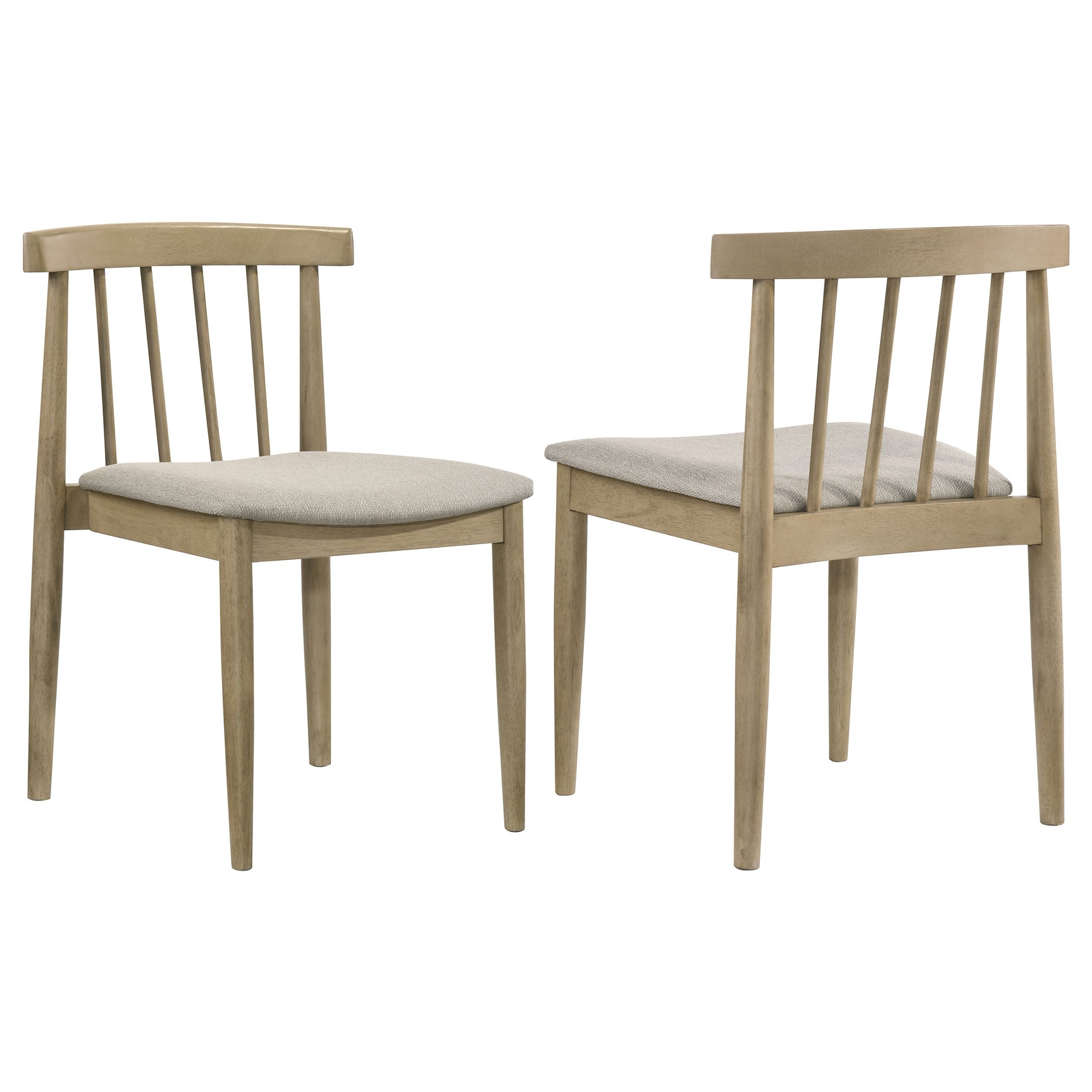 Cullen Natural Oak/Wheat Dining Side Chair Upholstered Seat (Set of 2) - Ornate Home