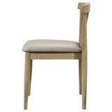 Cullen Natural Oak/Wheat Dining Side Chair Upholstered Seat (Set of 2) - Ornate Home