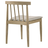 Cullen Natural Oak/Wheat Dining Side Chair Upholstered Seat (Set of 2) - Ornate Home