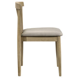 Cullen Natural Oak/Wheat Dining Side Chair Upholstered Seat (Set of 2) - Ornate Home