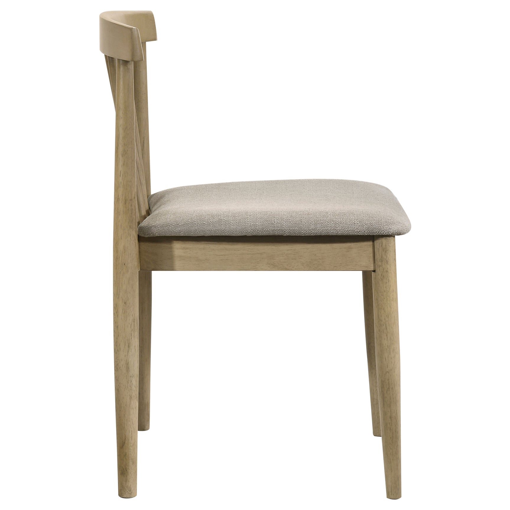 Cullen Natural Oak/Wheat Dining Side Chair Upholstered Seat (Set of 2) - Ornate Home