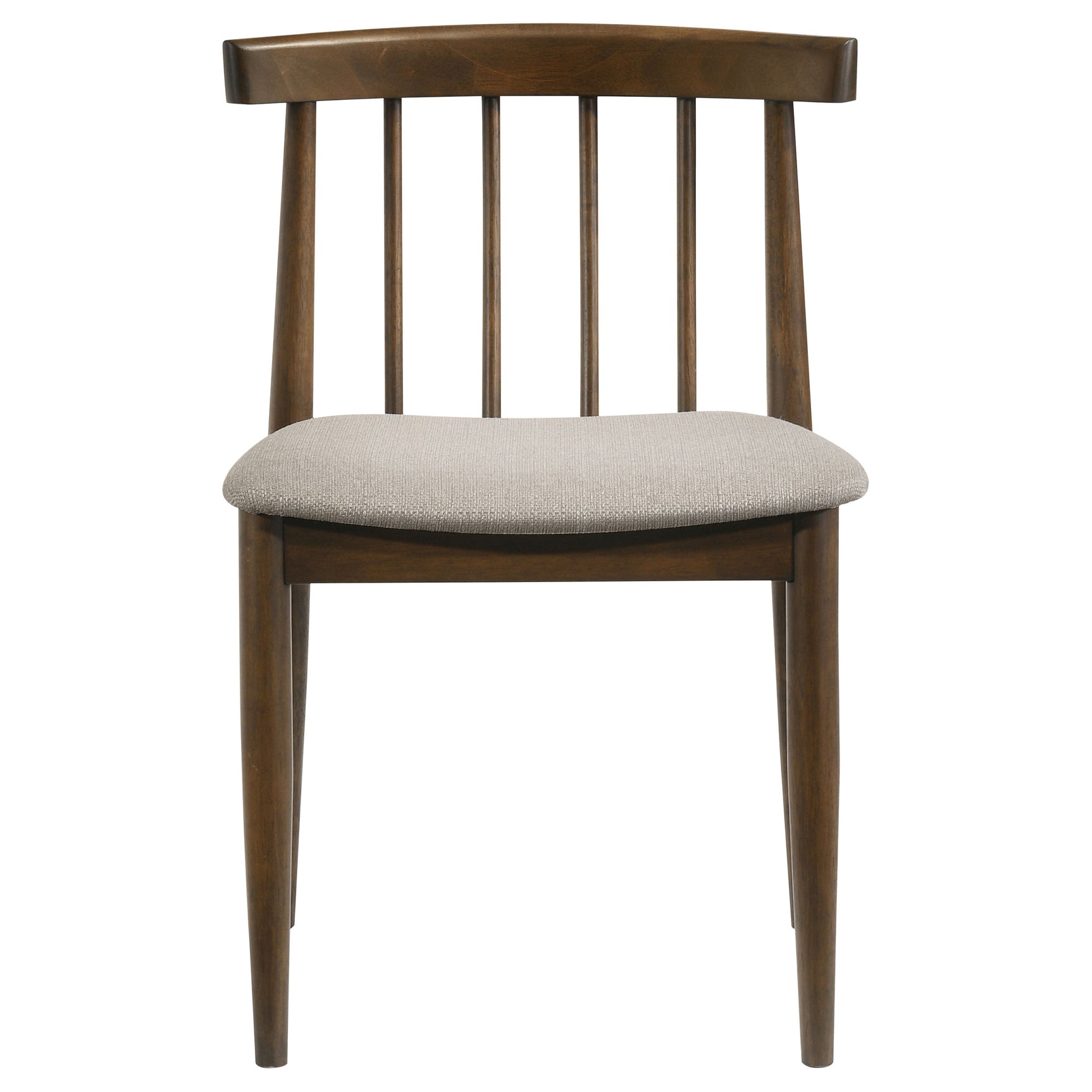 Cullen Walnut/Wheat Dining Side Chair Upholstered Seat (Set of 2) - Ornate Home