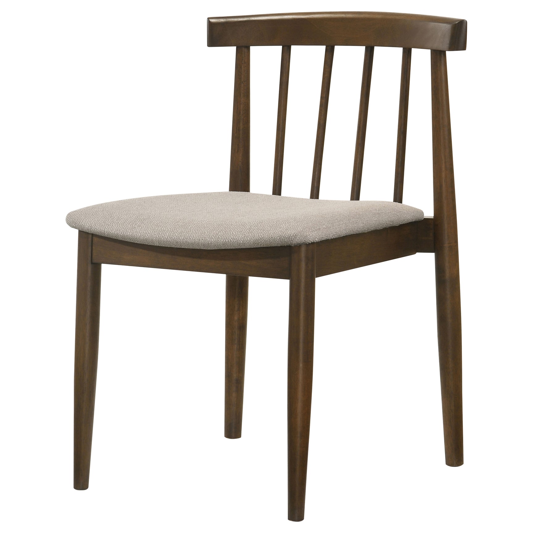 Cullen Walnut/Wheat Dining Side Chair Upholstered Seat (Set of 2) - Ornate Home