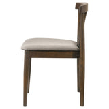 Cullen Walnut/Wheat Dining Side Chair Upholstered Seat (Set of 2) - Ornate Home