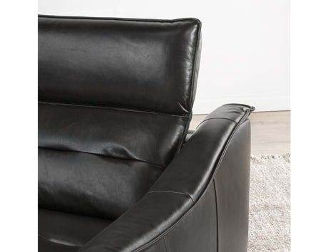 Cullman Black Leather Power Recliner Accent Chair - Ornate Home