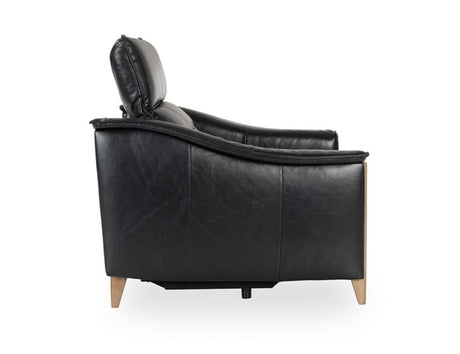 Cullman Black Leather Power Recliner Accent Chair - Ornate Home